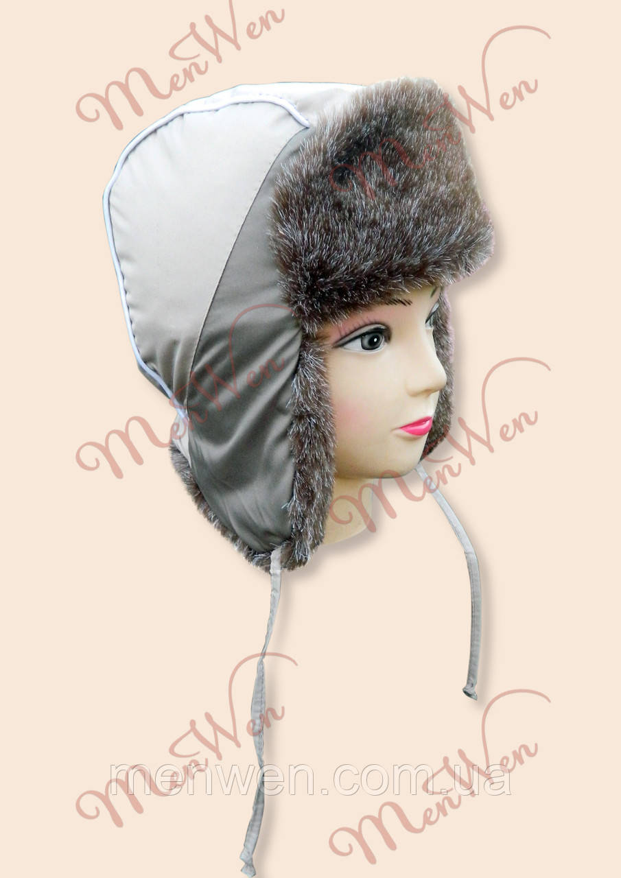 Зимова шапка вушанка на хлопчика 3-9 років, фото 1