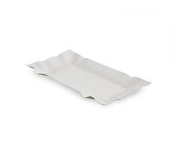 Тарілка паперова прямокутна, 140*200 мм - 100шт/уп