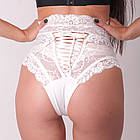 Еротичні трусики зі шнурівкою ззаду, сексуальні трусики, красиві труси, білі труси (1103)