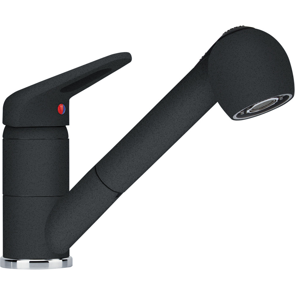 Кухонний змішувач Franke Novara Plus з витяжним шлангом чорний онікс, фото 1