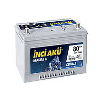 Аккумулятор Inci Aku MaximA Gorilla 80Ah/650A R+ Asia Автомобильный (Инджи Акю) D26 080 065 017 АКБ Турция НДС