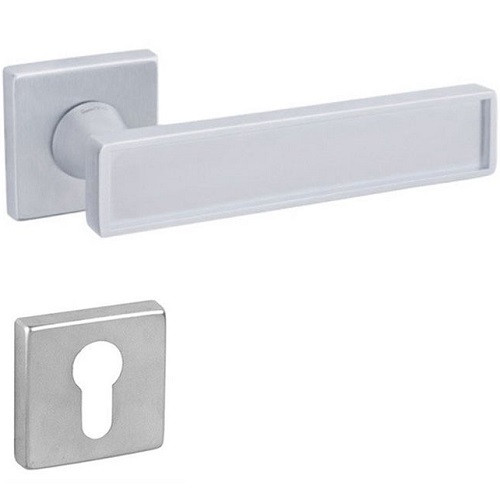 Ручка дверна DND by Martinelli SOCHIC 02 + накладка під циліндр матовий хром без вкладиша, фото 1