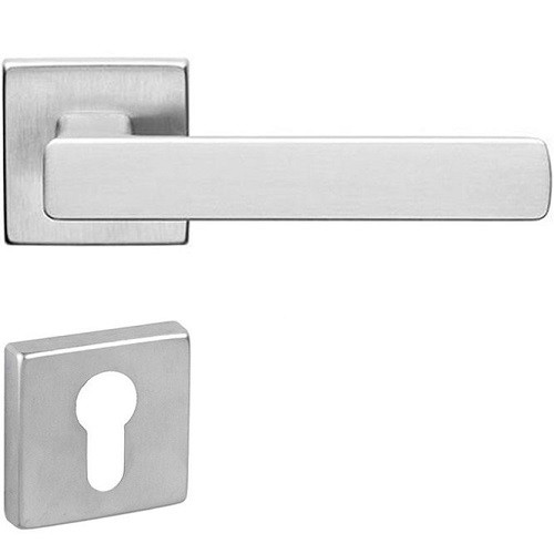 Ручка дверна DND by Martinelli FOLD 02 + накладка під циліндр матовий хром, фото 1