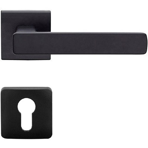 Ручка дверна DND by Martinelli FOLD 02 + накладка під циліндр чорний, фото 1