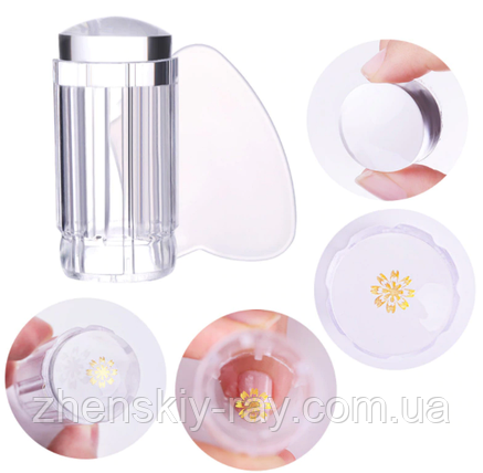 Силіконовий штамп для стемпінгу зі скребком, фото 2