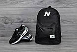 Молодежный городской, спортивный рюкзак, портфель New Balance, нью бэланс. Черный, фото 8