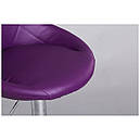 Крісло косметичне HC1054K на коліщатках, фіолетове, фото 3