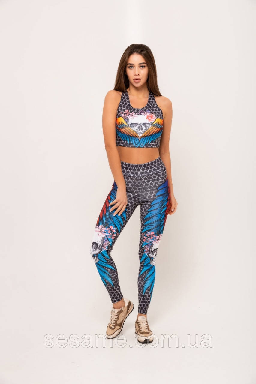 Комплект для фітнесу лосини та топ