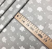 Польська бязь "яблучка білі на сірому", фото 3