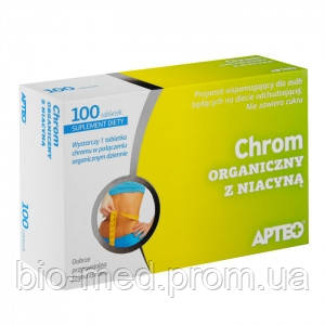 Chrom z Niacyna — хром із ніацином, 100 таб., фото 1