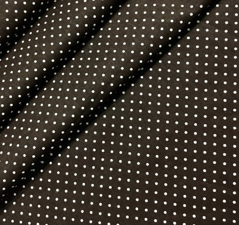 Польська бязь "горох на темно-коричневому 2мм", фото 1