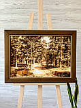 Картина пейзаж з бурштину "Сосновий ліс", фото 2