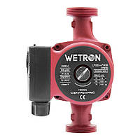 Циркуляційний насос Wetron 25-4-180 (75 Вт, Hmax 4 м, Qmax 40 л/хв, Ø 1½" 180мм, бордо + гайки Ø1") для опалення