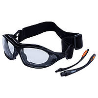 Набор очки защитные с обтюратором и сменными дужками Super Zoom anti-scratch, anti-fog (прозрачные) ТМ SIGMA