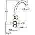 Кухонний змішувач економ на гайці (J-подібний вилив, кран-букса 1/2") кран для кухні ТМ AQUATICA, фото 2