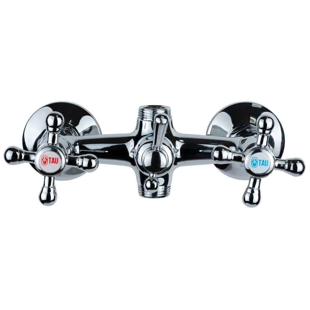 Смеситель для ванны ТМ TAU (гусак прямой 350 мм, дивертор встроенный шаровый, VD 1/2"), фото 2