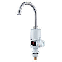 Проточный водонагреватель для кухни с дисплеем AQUATICA (3 кВт, гусак ухо, на гайке, 0,4-5 бар) кухонный кран