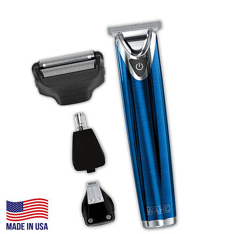 Тример для окантовки та стриження бороди Wahl Stainless Steel Advanced, синій (9864-600BL), фото 1