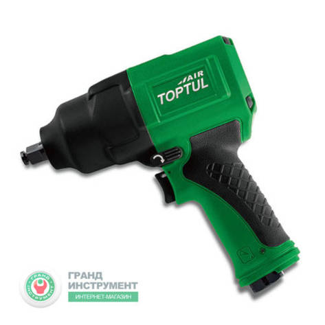 Пневмогайковерт для шиномонтажу 1/2" 1085N/m 8000об/хв 2,3 кг композитний корпус TOPTUL KAAJ1680, фото 1