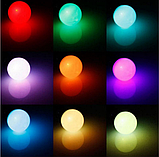 Лампа світлодіодна кольорова з пультом керування Е27 15 W RGB LED, фото 4