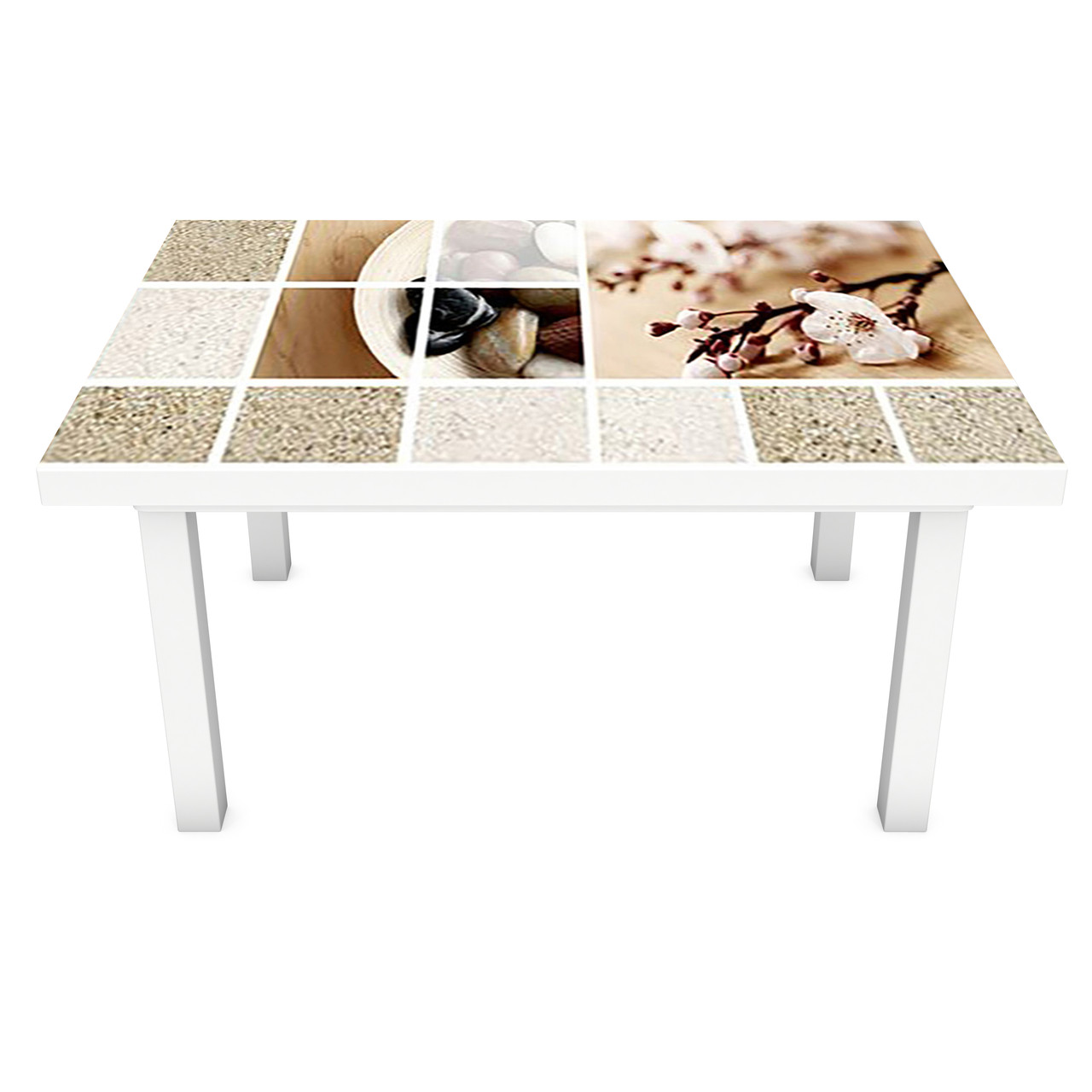 Наклейка на стіл вінілова Охра 02 ПВХ плівка для меблів інтер'єрна 3D колаж пісок 600*1200 мм, фото 1