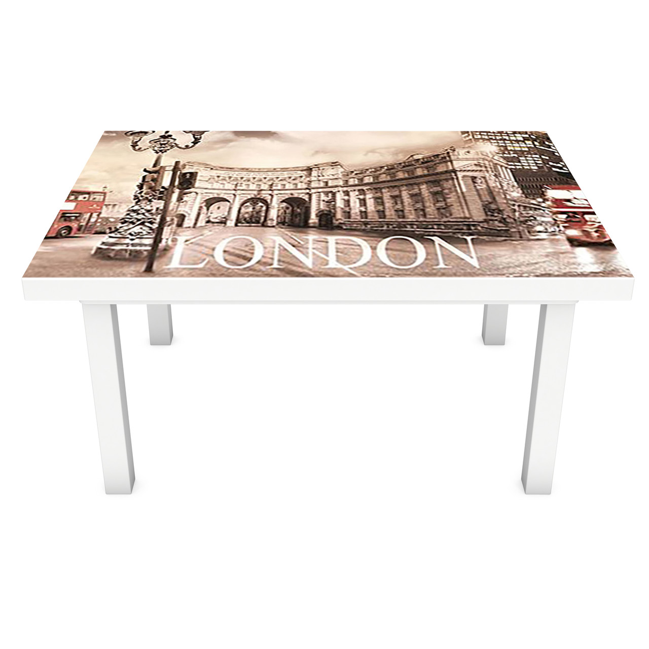 Наклейка на Стол Виниловая Лондонская Площадь на Мебель Интерьерная ПВХ ...