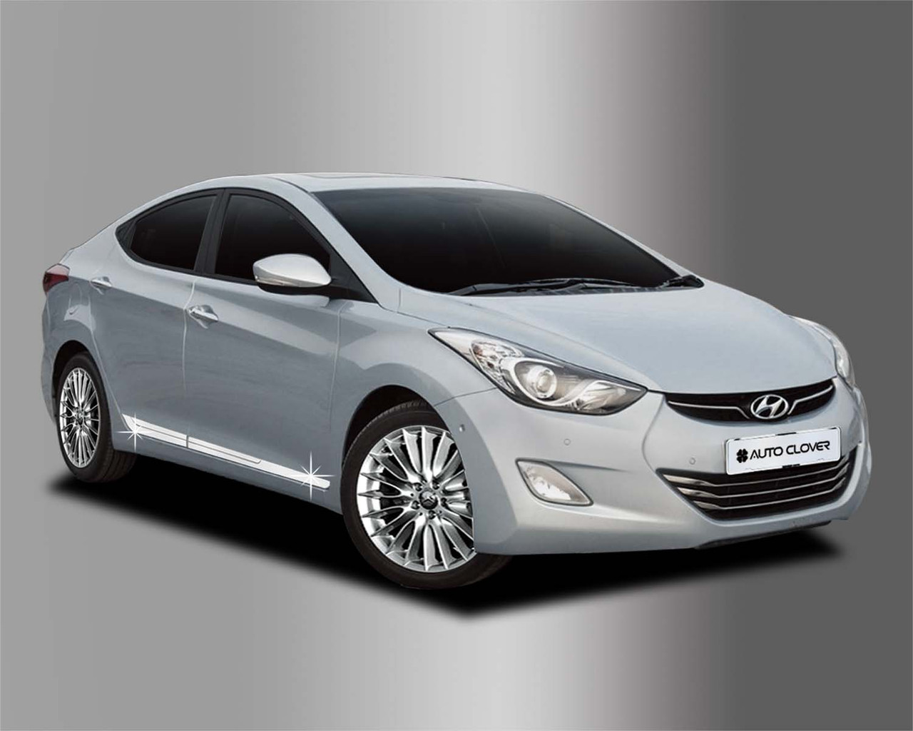 Молдинги дверей хромированные Hyundai Elantra MD 2010-2015 (Autoclover B751) - фото 1 - id-p1240419491