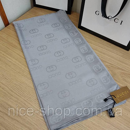 Хустка Gucci сталевий, шовк, фото 4