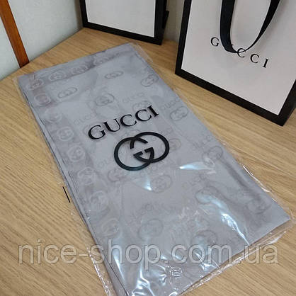 Хустка Gucci сталевий, шовк, фото 5