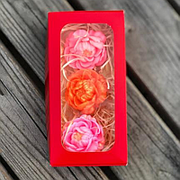 Натуральное мыло ручной работы Набор "Розы", подарочное набор мыла в форме роз