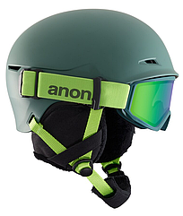 Шолом + маска гірськолижний дитячий Anon Define Helmet Green S/M (48-51cm)