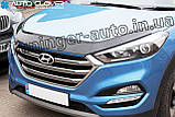 Дефлектор капоту (мухобійка) Hyundai Tucson 2015- (Autoclover D595), фото 6