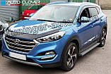 Дефлектор капоту (мухобійка) Hyundai Tucson 2015- (Autoclover D595), фото 5