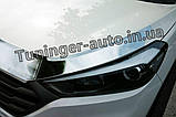 Дефлектор капота хромований (мухобійка) Hyundai Tucson 2015- (Autoclover D971), фото 5