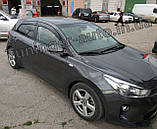 Дефлектори вікон (вітровики) KIA Rio Hatchback 2017- (Hic), фото 4
