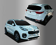 Хром накладки на галогенки Kia Sportage 2015-2017 (Autoclover C699)