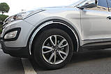 Хром накладки на арки Hyundai Santa Fe 2012-2017 (Autoclover C605), фото 8