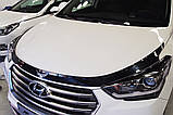 Дефлектор капоту (мухобійка) Hyundai Santa Fe 2012-2017 (Autoclover D543), фото 6