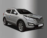 Дефлектор капоту (мухобійка) Hyundai Santa Fe 2012-2017 (Autoclover D543), фото 7