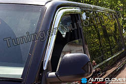 Дефлектори вікон, хромовані (вітровики) Volkswagen Transporter T5/T6 2003- (Autoclover B483)