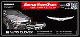 Дефлектор капота хромований (мухобійка) Kia Optima 2010-2014 (Autoclover D507), фото 10