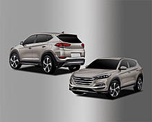 Хром накладки на галогенки Hyundai Tucson 2015-2017 (Autoclover C707)