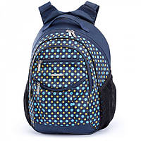 Dolly Ранець-рюкзак шкільний "горошок" синій 30х40х22 см (508)
