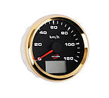 Gps Спідометр Ecms Hmg3-Bg-120Kl Діаметр 85Мм Рамка — Золото Дисплей — Чорний 902-00078