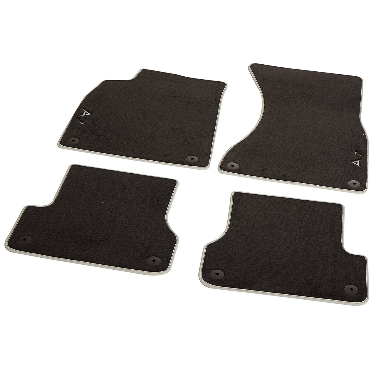 Комплект велюрових ковриків Audi A7 (4G), контрастний напис (4G8061270MNO), фото 1