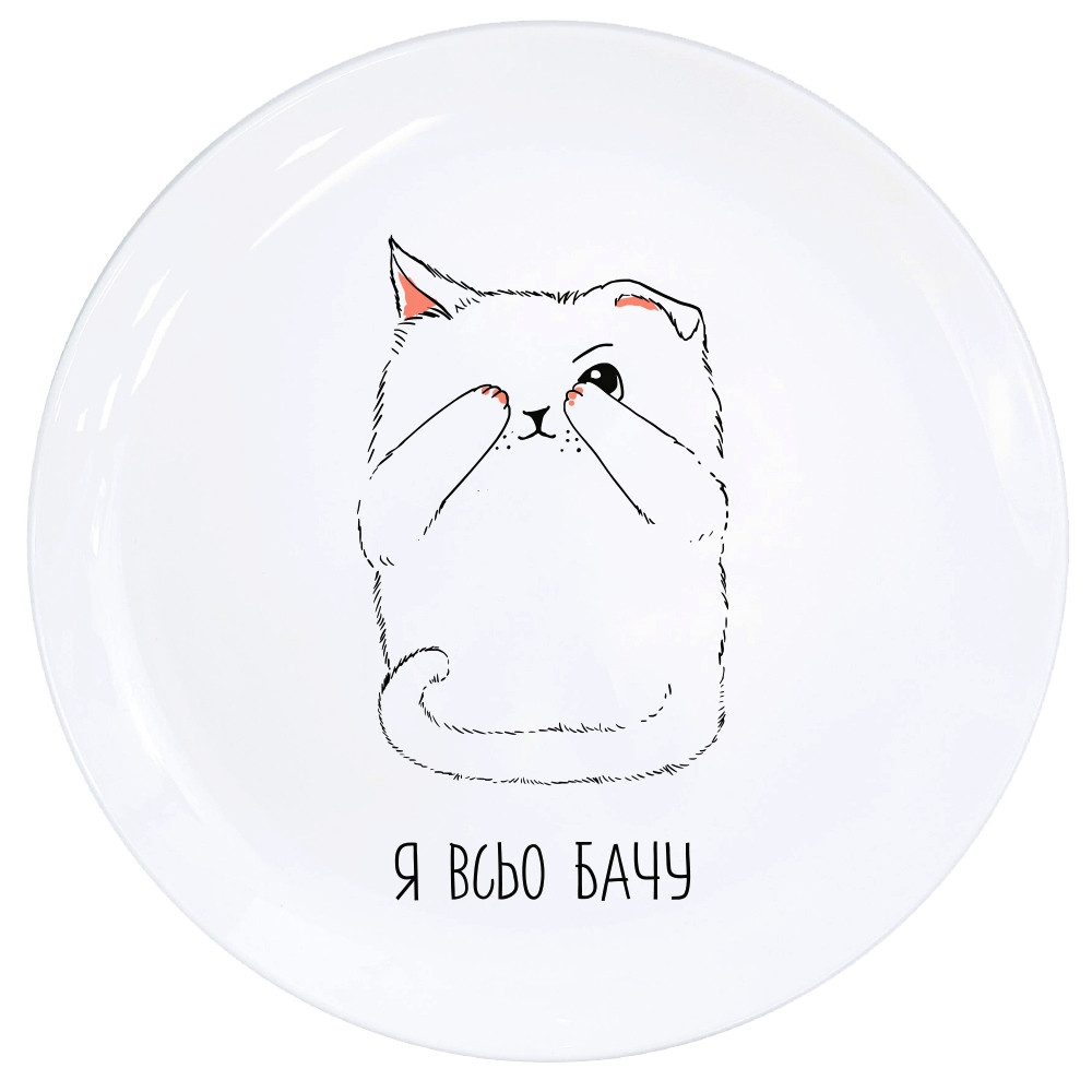 Тарелка Я Всьо бачу подарунок, фото 1
