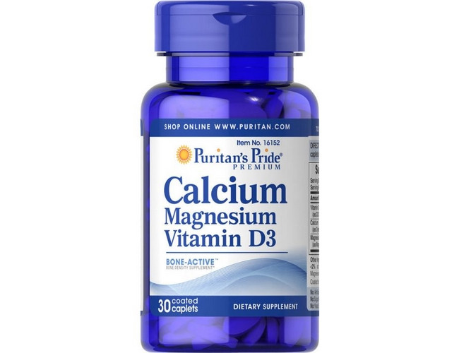 Кальцій магній Д3 Puritan's Pride Calcium Magnesium Vitamin D3 30 таб