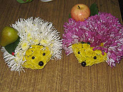 Іграшки з живих квітів Їжачок