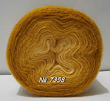 Нитки пряжа для в'язання ANGORA GOLD OMBRE BATIK Ангора Голд Омбре Батик № 7358