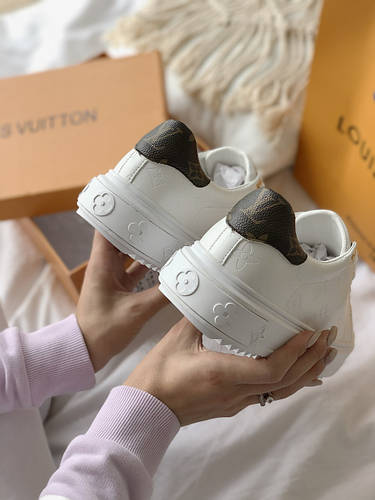Женские кеды Louis Vuitton Escale Time Out Sneakers Белые кожаные Люкс  (ID#1240493163), цена: 2950 